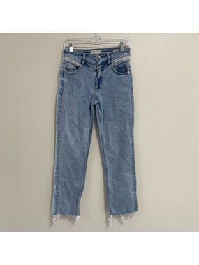 Dear John Jeans Women’s Size 27 Light wash Jodi Straight jeans with frayed hem